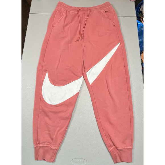Nike NSW Swoosh Fleece Pants Sz Medium high waisted joggers BV3937-897 - Picture 1 of 9